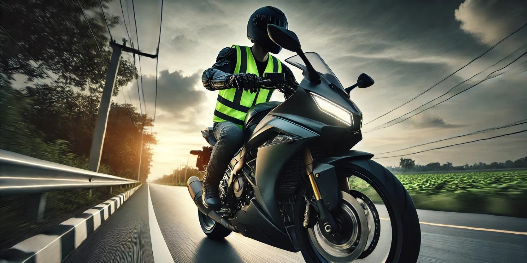 Droša braukšana jebkuros laika apstākļos: būt pamanāmam uz motocikla ir obligāta prasība!